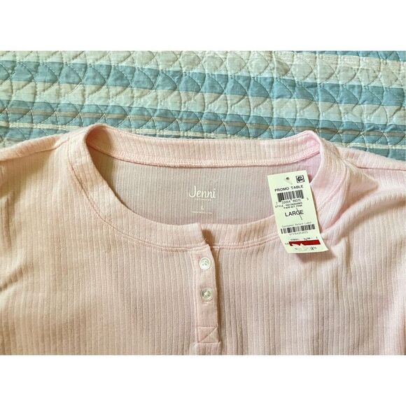 Jenni intimates, ribbed Henley, parfait pink size large - Picture 6 of 6